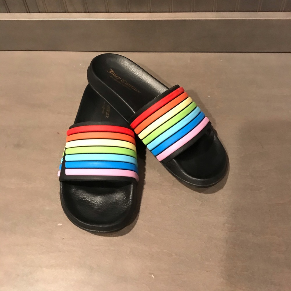 Juice Couture Rainbow Slides
